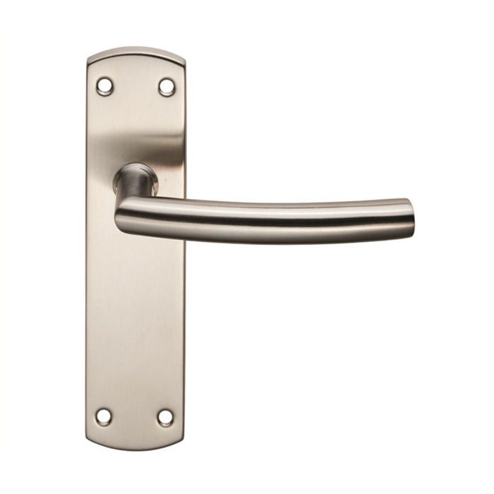 Eurospec Arched Door Handle on Backplate - Pair