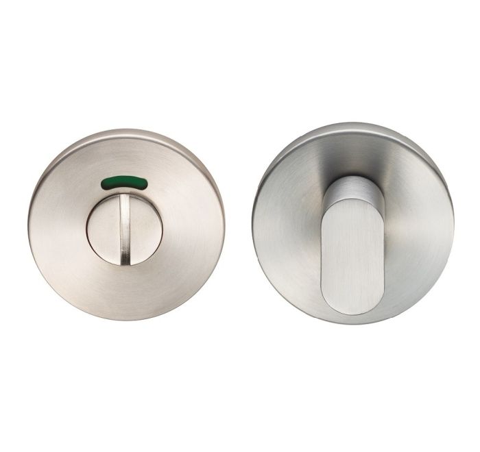 Eurospec - Turn and Release with Indicator on Slim Rose - Satin Stainless Steel