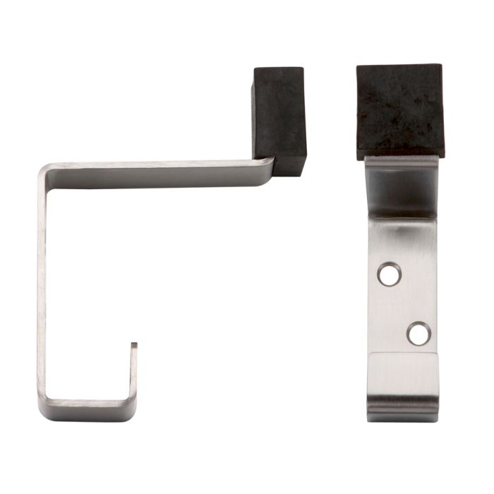 Zoo Hardware - Hat and Coat Hook with Rubber - Satin Stainless Steel
