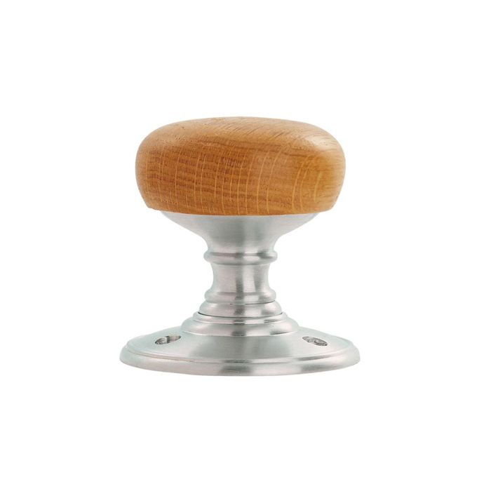 Carlisle Brass - Delamain Unsprung Wooden Mortice Door Knob - Satin Chrome - Pair