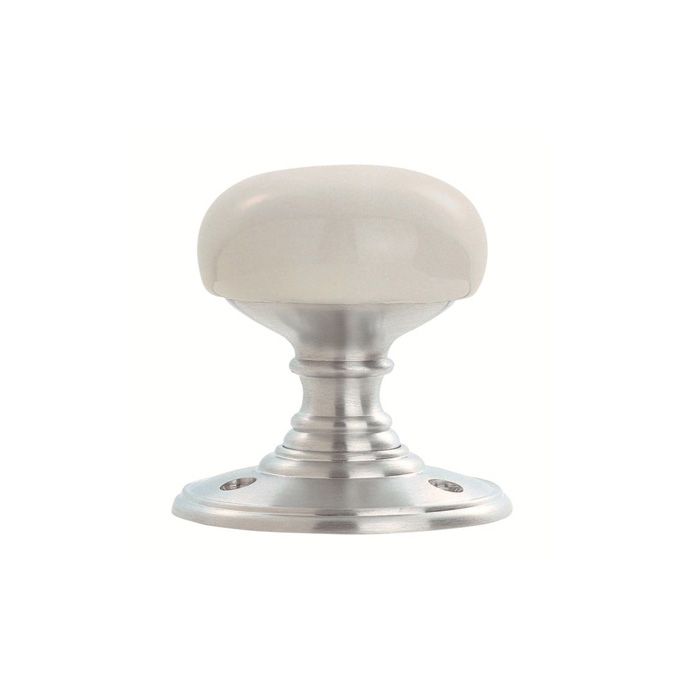 Carlisle Brass Delamain Unsprung White Porcelain Mortice Door Knob - Pair