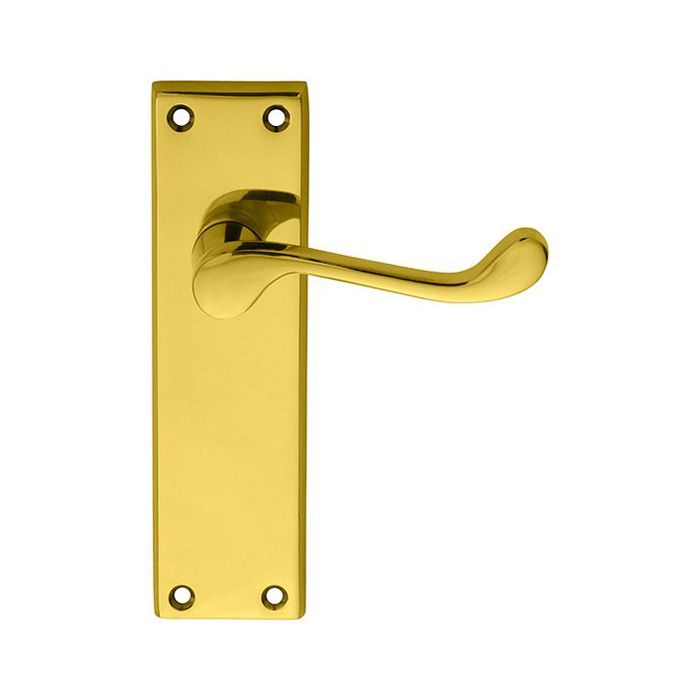 Carlisle Brass Victorian Scroll Door Handle on Backplate - Pair