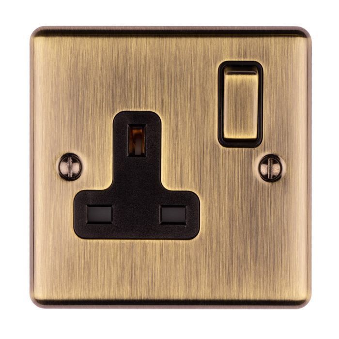 Eurolite - Enhance Decorative - 1 Gang Socket - Antique Brass