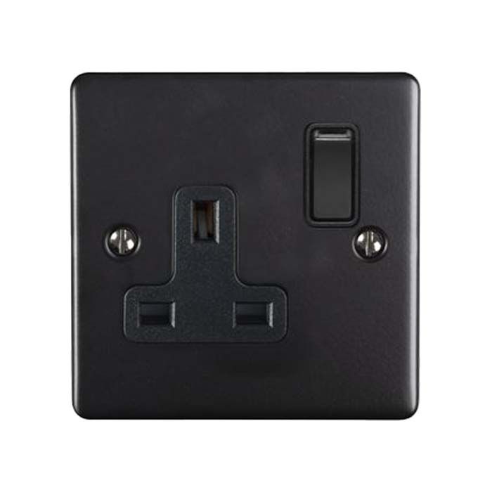 Eurolite - Enhance Decorative - 1 Gang Socket - Matt Black