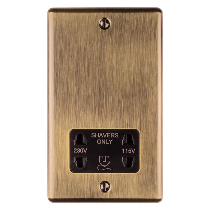 Eurolite - Enhance Decorative - Shaver Socket - Antique Brass