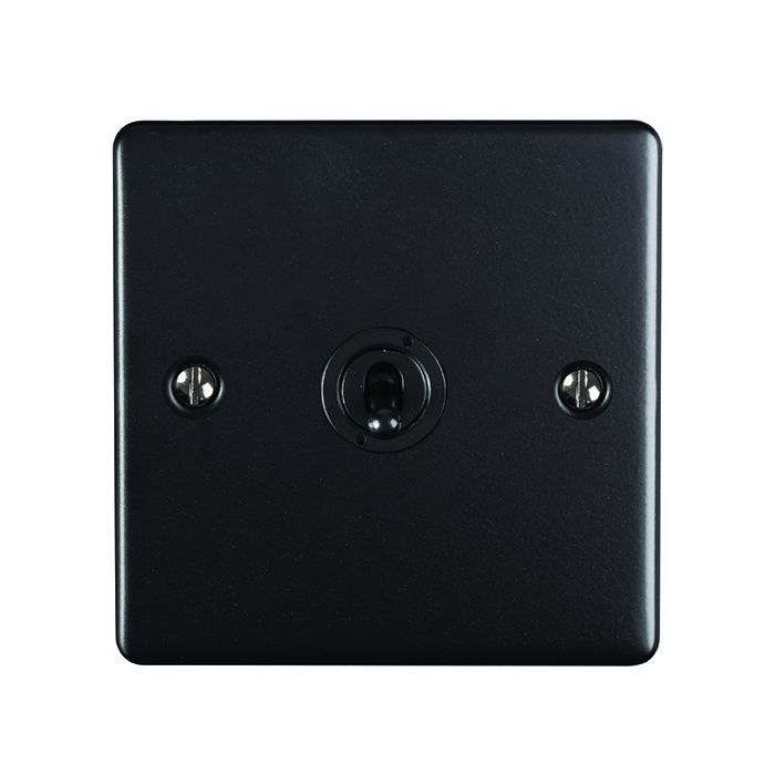 Eurolite - Enhance Decorative - 1 Gang Toggle Switch - Matt Black