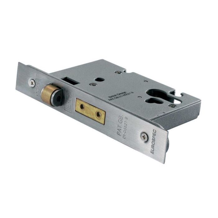 Eurospec - Easi-T Roller Bolt Euro Profile Deadlock - Satin Stainless Steel