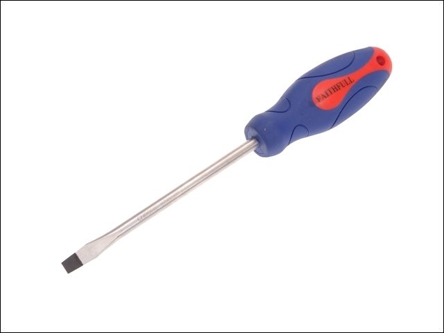 Faithfull Slotted Flared Soft Grip Screwdriver