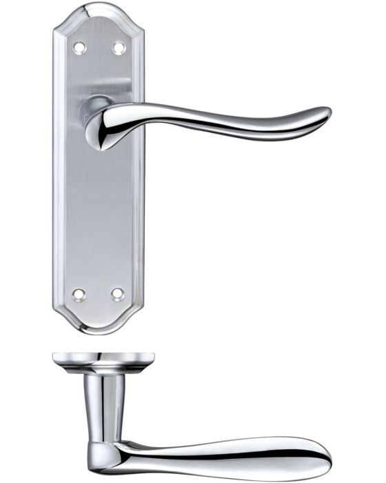 Fulton & Bray Lincoln Door Handle on Backplate - Pair