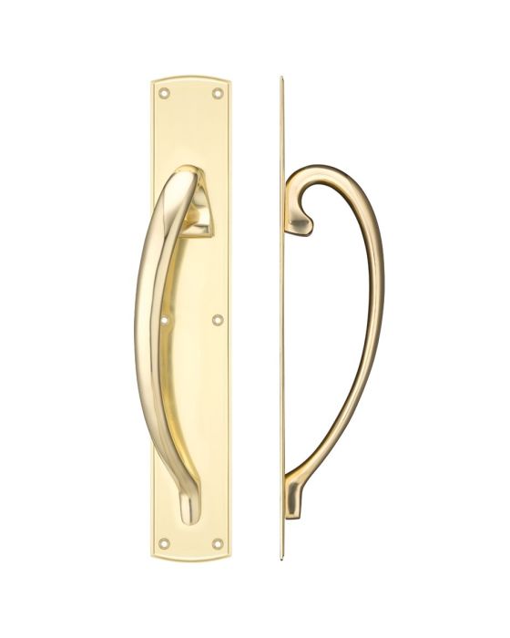 Fulton & Bray Large Door Pull Handle with Backplate