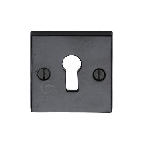 M.Marcus - Black Iron Square Standard Escutcheon - Matt Black