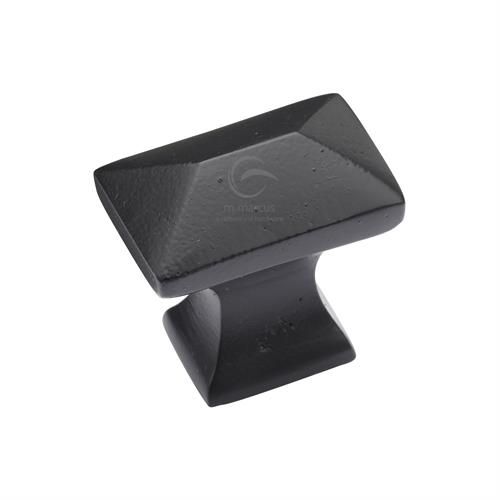 M.Marcus - Black Iron Pyramid Cupboard Knob - Matt Black