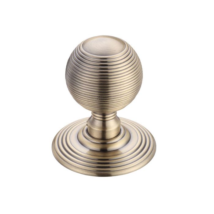 Fulton & Bray Solid Brass Unsprung Ringed Mortice Door Knob - Pair