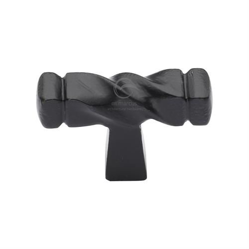 M.Marcus - Black Iron Twist Cupboard Knob - Matt Black