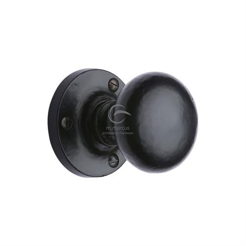 M.Marcus - Alveley Mortice Door Knob - Matt Black - Pair