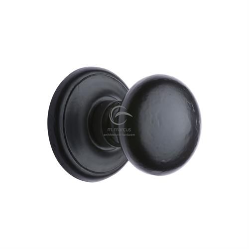 M.Marcus - Black Iron Centre Door Knob - Matt Black