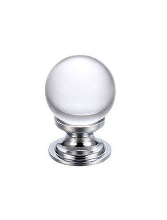 Fulton & Bray Clear Glass Ball Cupboard Knob 