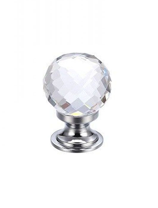 Fulton & Bray Clear Faceted Glass Cupboard Knob