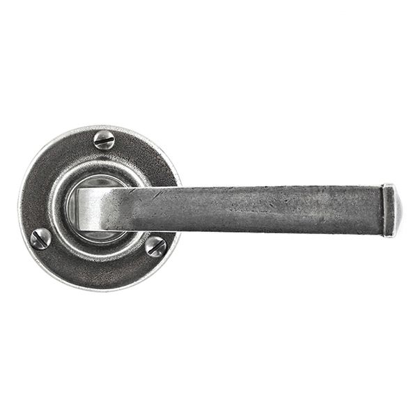 Finesse - Allendale Door Handle on Rose - Solid Pewter - Pair