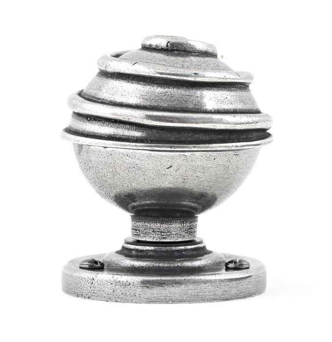 Finesse - Swirl Mortice Door Knob - Solid Pewter - Pair