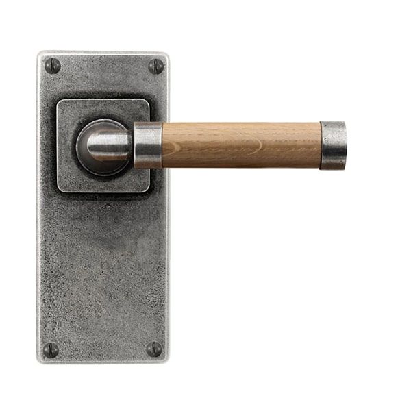 Finesse Milton Door Handle on Jesmond Backplate - Pair