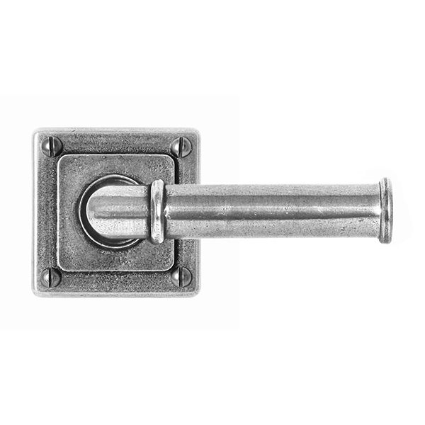 Finesse - Wexford Door Handle on Jesmond Rose - Solid Pewter - Pair