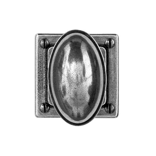 Finesse - Lincoln Mortice Door Knob on Jesmond Rose - Solid Pewter - Pair