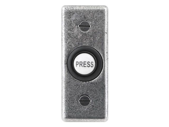 Finesse - Rectangular Bell Push - Solid Pewter