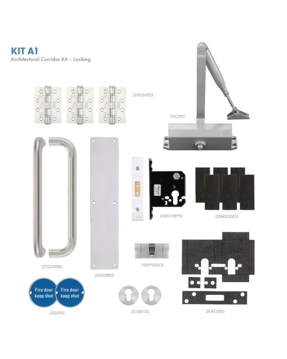 Zoo Hardware Architectural Locking Corridor Fire Door Pack
