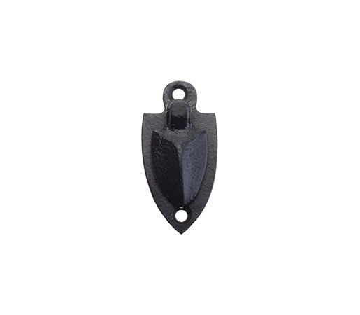 Foxcote Foundries - Standard Profile Covered Shield Escutcheon - Black Antique