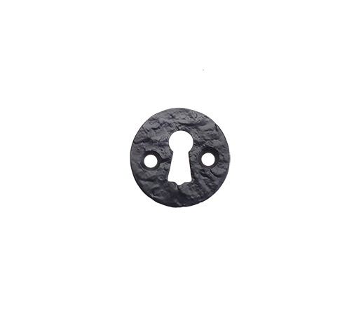 Foxcote Foundries - Standard Profile Round Escutcheon - Black Antique