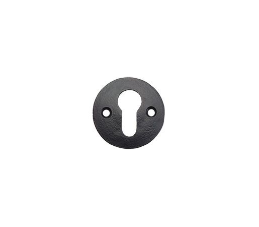 Foxcote Foundries - Euro Profile Round Escutcheon - Black Antique