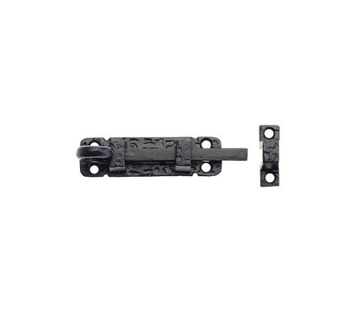 Foxcote Foundries - Curly Tail Door Bolt - Black Antique - 102mm
