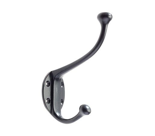 Foxcote Foundries - Traditional Hat and Coat Hook - Black Antique