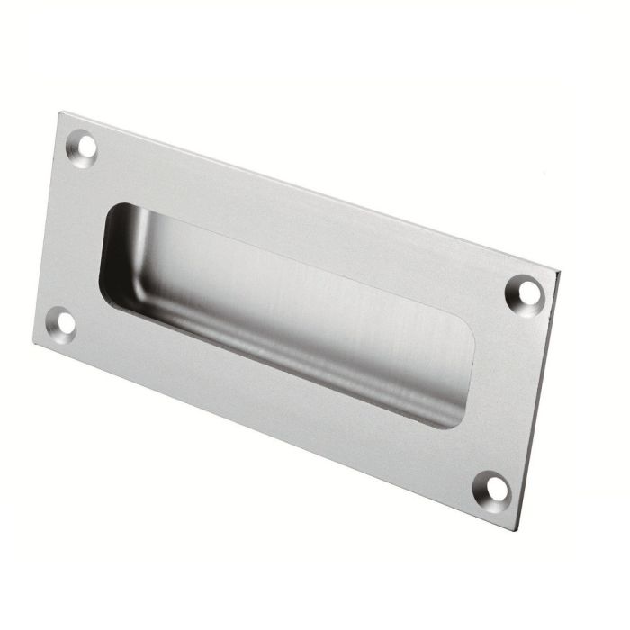 Eurospec - Rectangular Flush Pull - Satin Anodised Aluminium