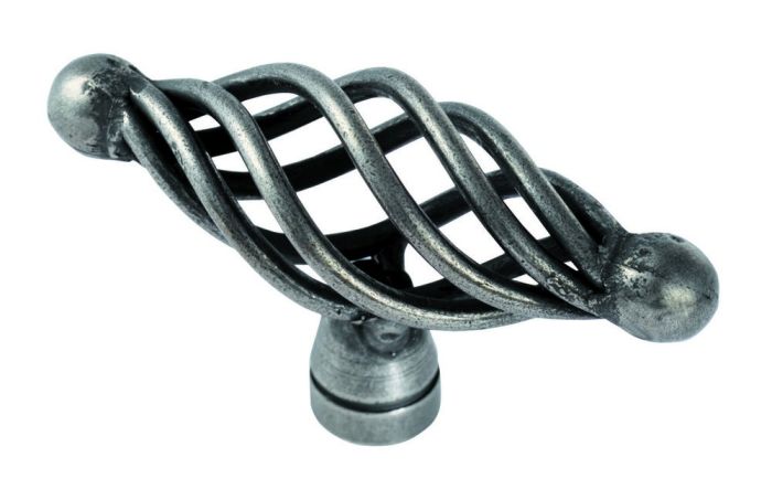 Carlisle Brass - Fingertip Design Steel Cage Oval Knob - Antique Steel