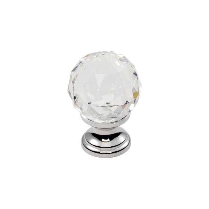 Carlisle Brass Fingertip Design Crystal Faceted Cupboard Knob 