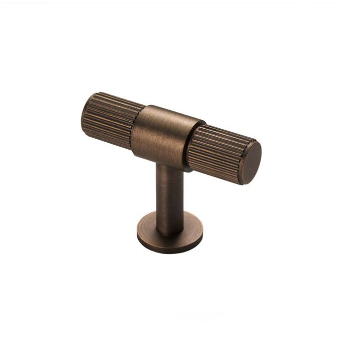 Carlisle Brass Fingertip Design Lines T-Bar Cupboard Knob