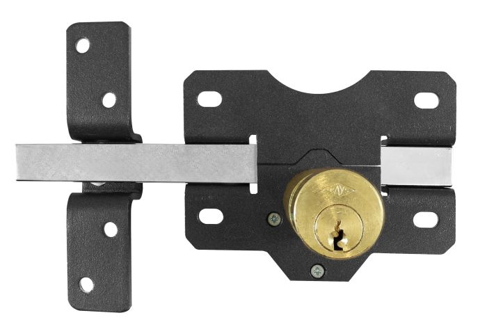 Timco - Double Long Throw Gate Lock - Black