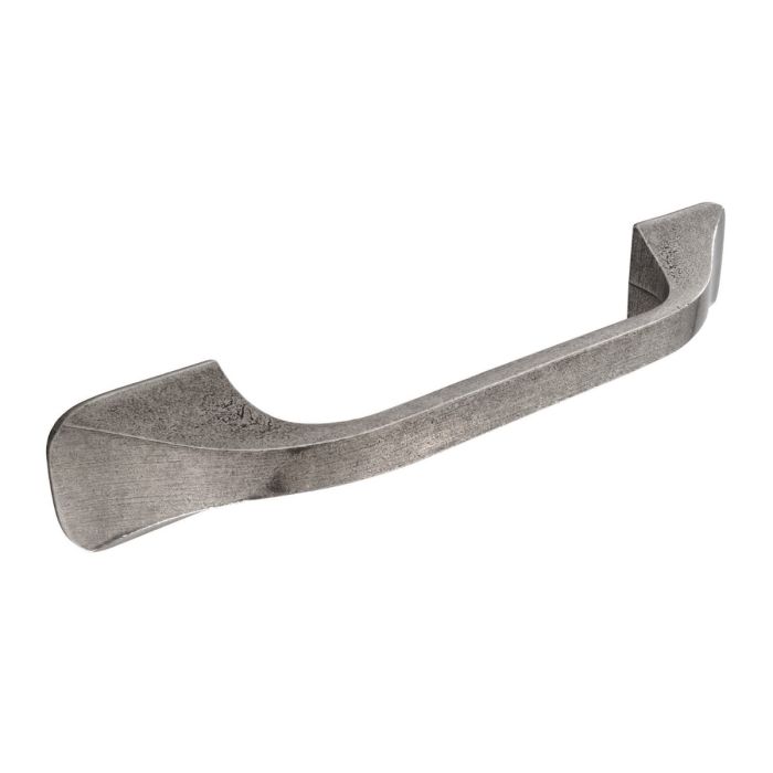 Second Nature - Flore Cupboard Handle - Solid Pewter - Centres 128mm