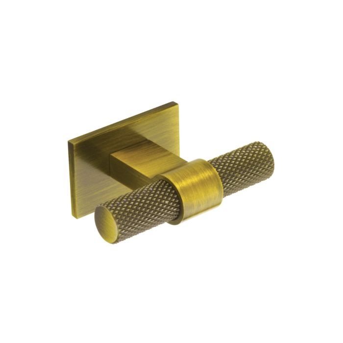 Second Nature 1909 Knurled T-bar Handle on Rectangular Backplate