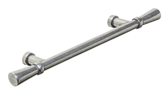 Second Nature - Skelton Cupboard Handle - Solid Pewter - Centres 128mm
