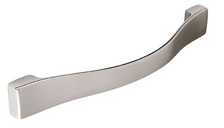Second Nature - Leven Bow Cupboard Handle - Stainless Steel Effect - Centres 160mm 