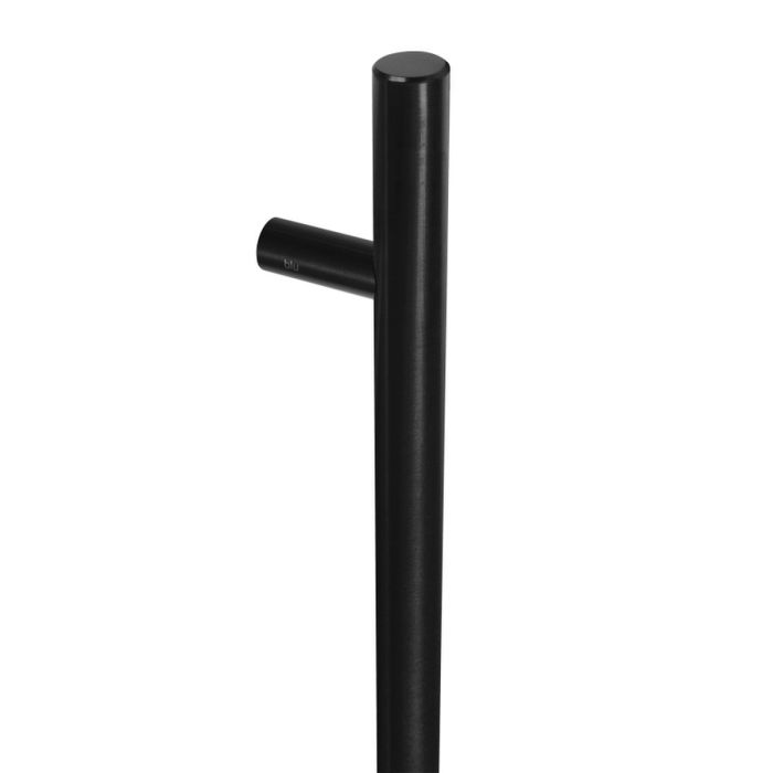 Blu Performance - Universal Fix Inline Round T-Bar Door Pull Handle - Satin Black PVD