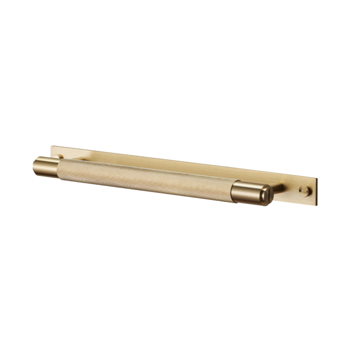 Buster and Punch Cross Cupboard Handle on Backplate