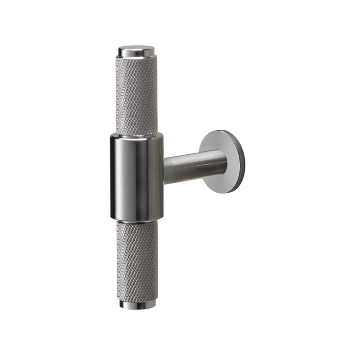 Buster and Punch - Cross T-bar Cupboard Knob - Steel