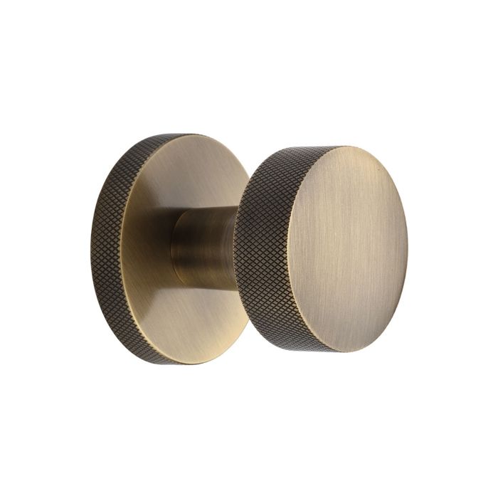 M.Marcus Heritage Brass Knightsbridge Knurled Knob on Knurled Concealed Base - Pair