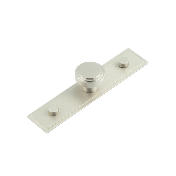 Frelan Hoxton Cropley Cupboard Knob on Stepped Rushton Backplate