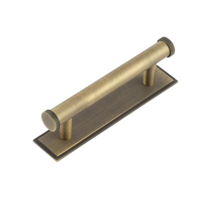 Frelan Hoxton Thaxted Cupboard Handle on Stepped Rushton Backplate