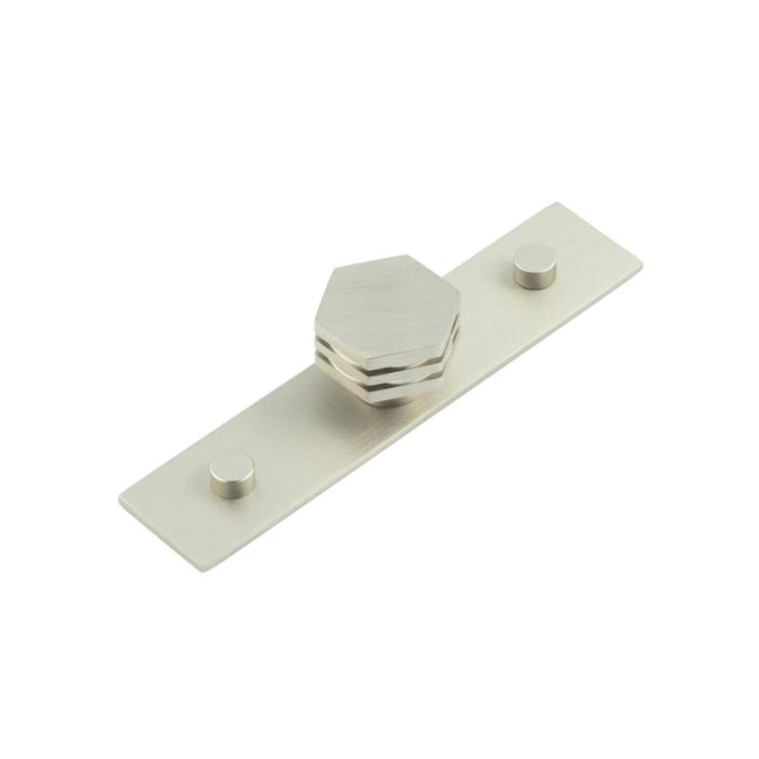 Frelan Hoxton Nile Cupboard Knob on Plain Fanshaw Backplate